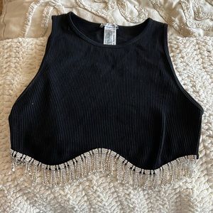Zara Rhinestone Top